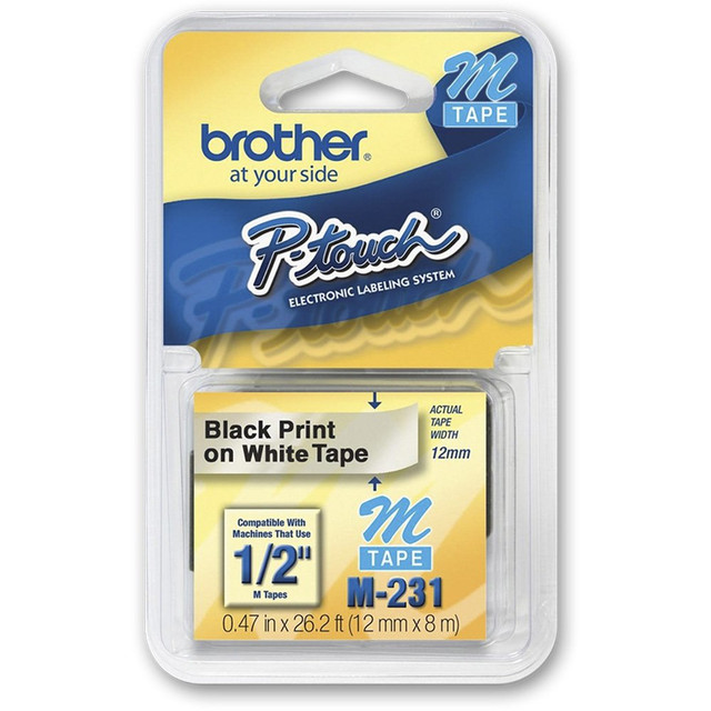 Fita Etiqueta para Rotulador Branca Brother M231 12mm