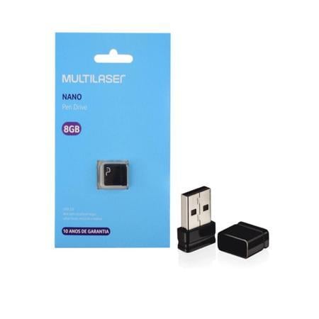 Pen Drive Nano USB 2.0 Multilaser 8GB