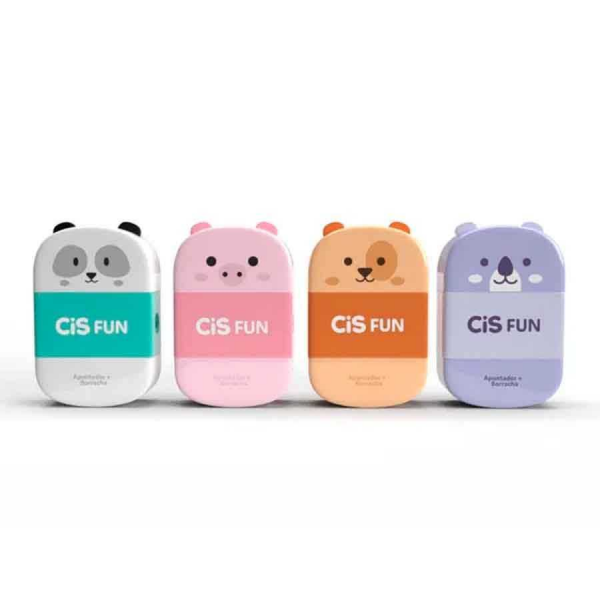 Apontador com Borracha Fun CIS 52.0679