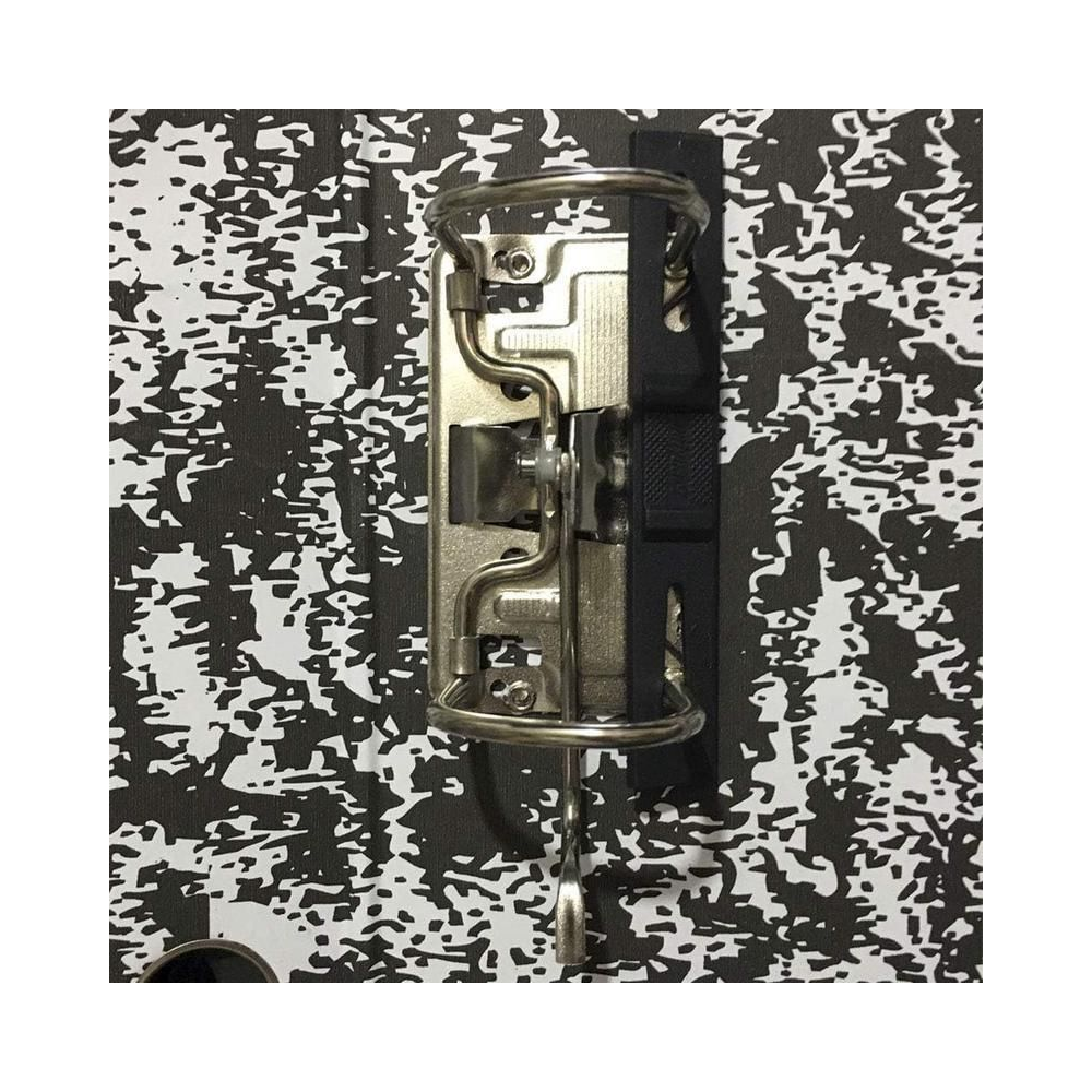 Pasta Registradora Pl&aacute;stica Of&iacute;cio Larga Polycart Preta com Visor