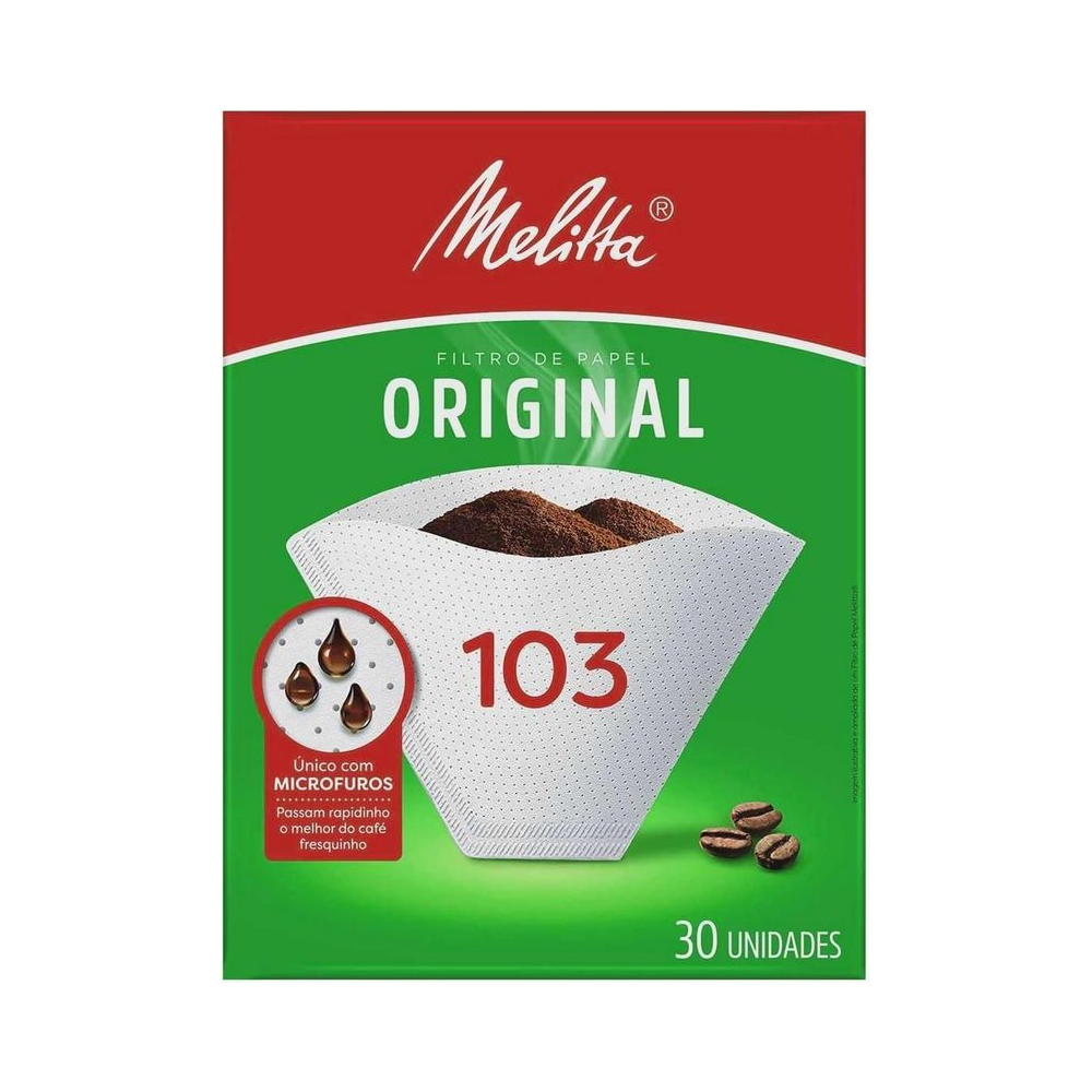 Filtro de Papel para Caf&eacute; Microfuros 103 Melitta 30 unidades