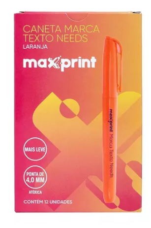 Marca Texto Laranja Maxprint 12 un