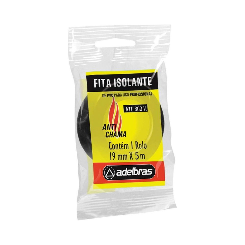 Fita Isolante Anti Chama 19mm x 5m Adelbras Unit&aacute;ria
