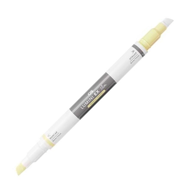 Caneta Marca Texto Lumini Ex Slim Amarelo Apaga Cis