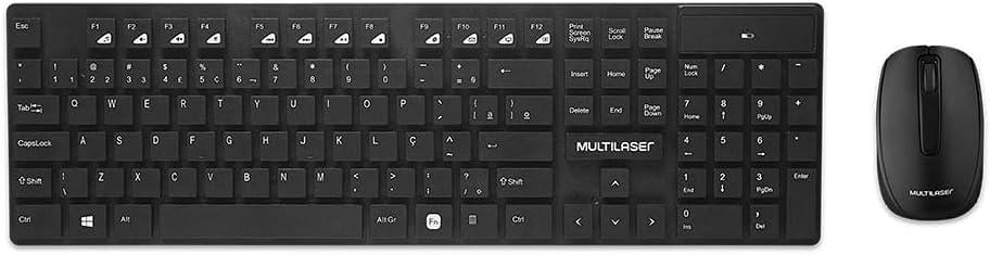 Teclado e Mouse sem Fio CS300 Multi Preto