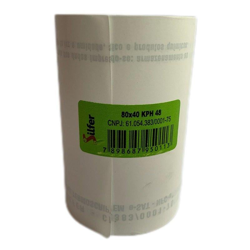 Bobina Térmica Silfer 80x40 48g/m² unitário