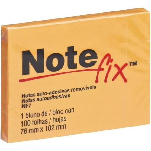Notas Adesivas Notefix 100 folhas 76mm x 102mm Laranja