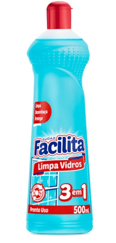 Limpa Vidros 3 em 1 Audax F&aacute;cilita 500ml