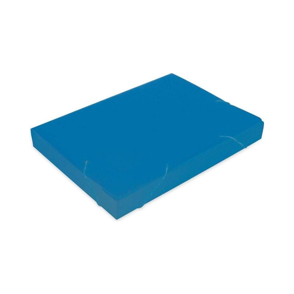 Pasta Escolar Papel 35mm x 245mm x 340mm Polibras Azul