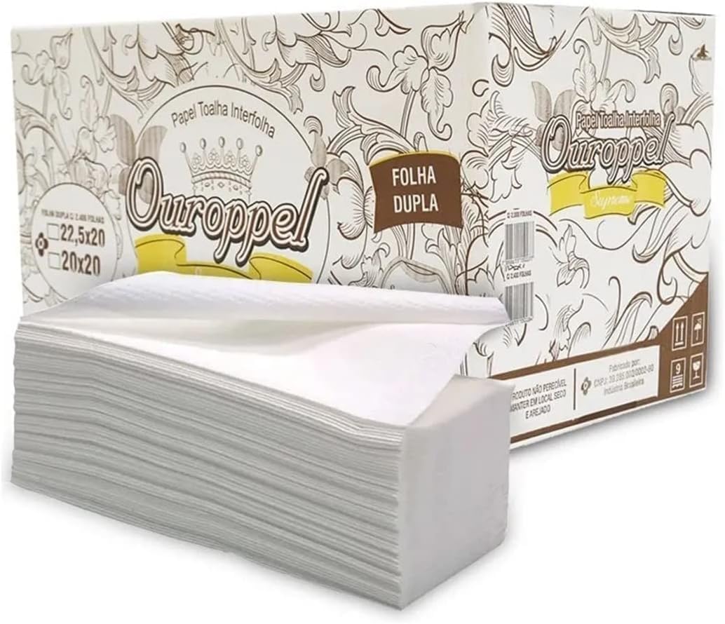 Interfolha Ouropel Folha Dupla 22,5x20 Celulose CX/2000