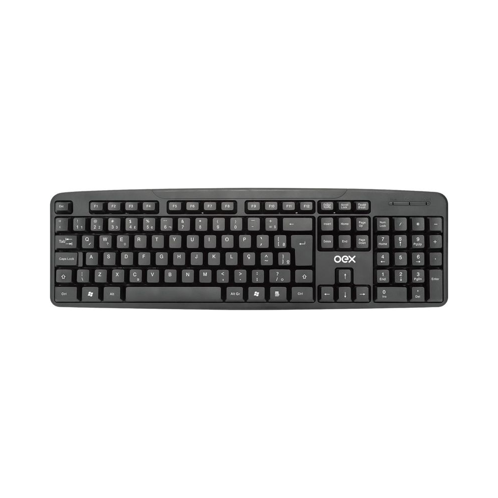 Teclado TC10 USB OEX Preto ABNT2 104 Teclas