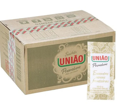 Açúcar Refinado Granulado em Sachê União 400 envelopes