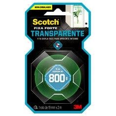 Fita Dupla Face Transparente Fixa Forte Scotch 3M 19mm x 2m