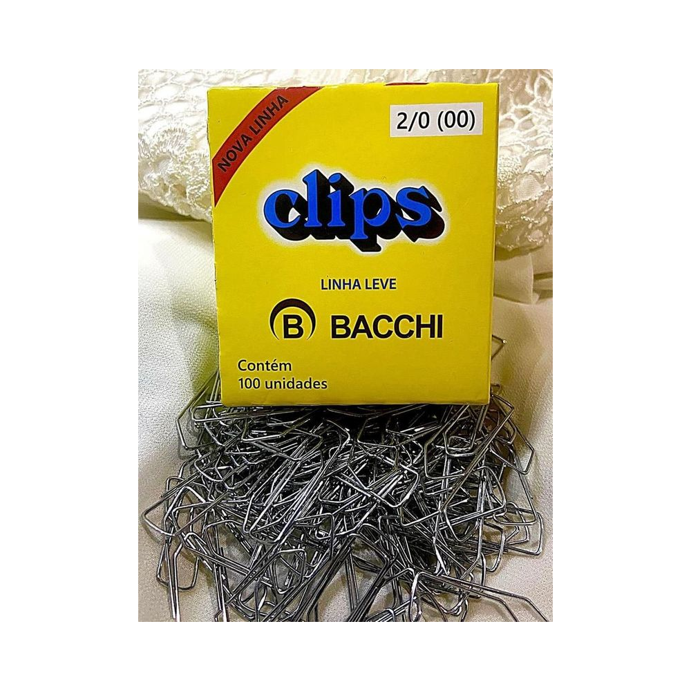Clips A&ccedil;o Galvanizado Linha Leve 2-0 Bacchi 100 unidades