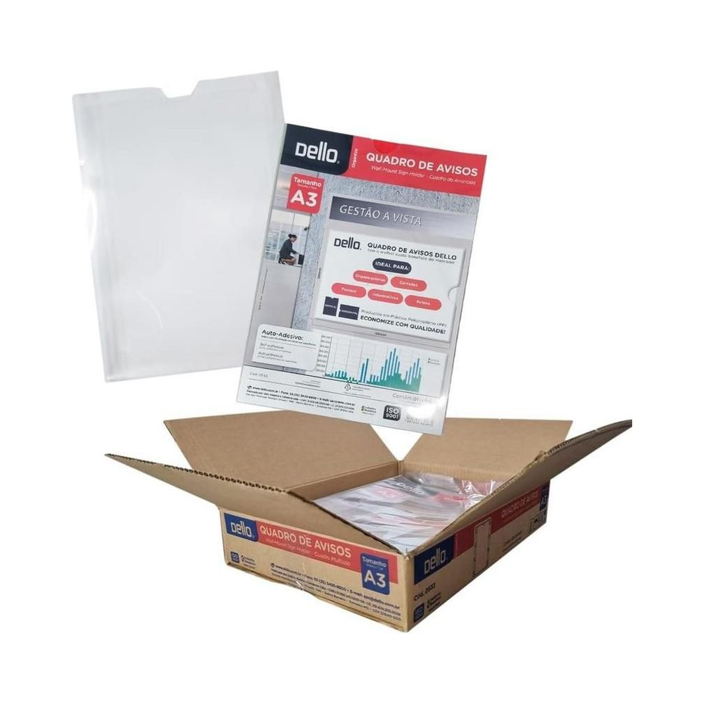 Quadro de Avisos A3 Gest&atilde;o a Vista Auto-Adesivo Dello