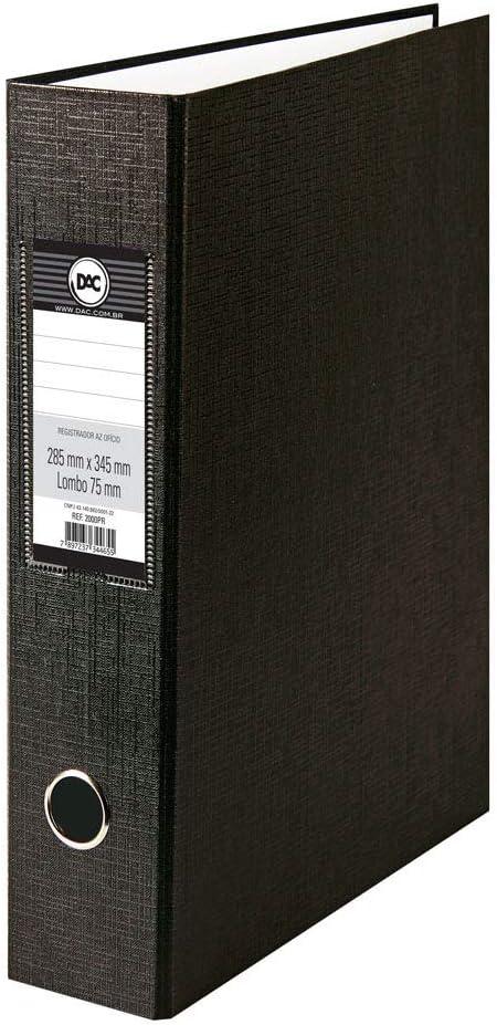 Pasta Fichário AZ 75mm DAC Preto Unitário