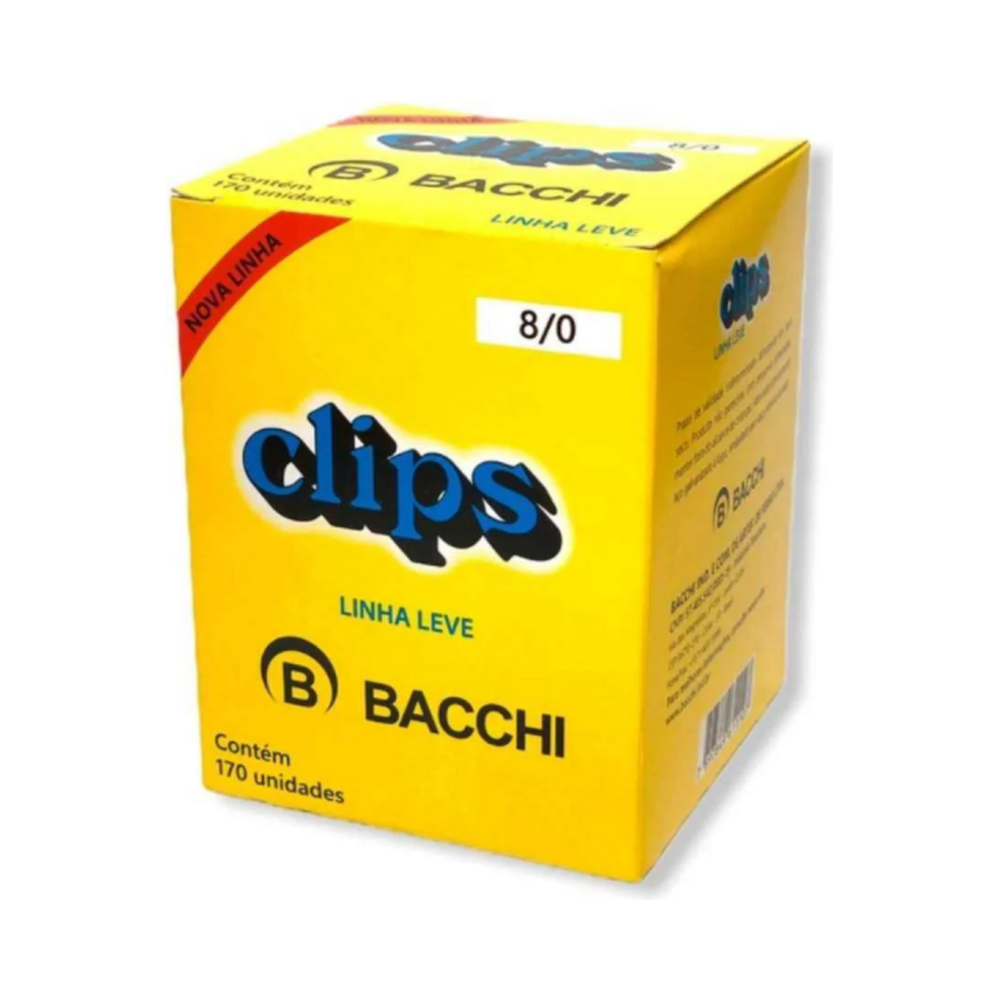 Clips Galvanizado 8/0 Bacchi Linha Leve 170 unidades