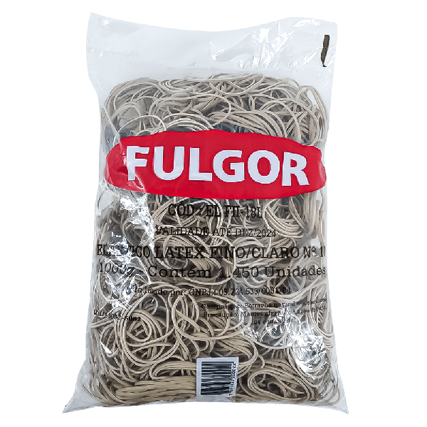 Elástico Látex Fino Nº 18 Fulgor 1450 unidades 1kg