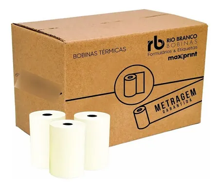 Bobina Térmica 80x40 1 Via Rio Branco 30 unidades