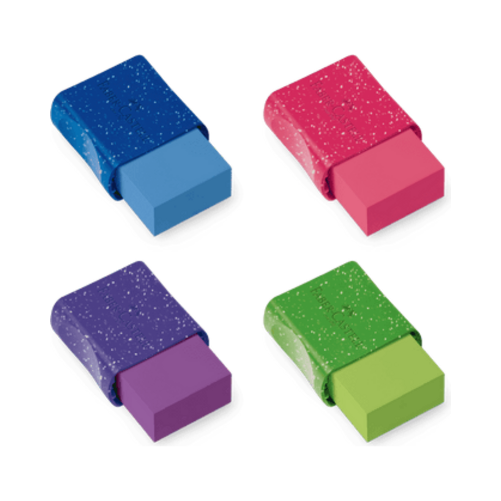 Borracha Colorida Max Glitz Faber-Castell Multicor com Glitter