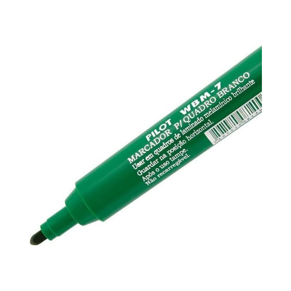 Marcador para quadro Branco Recarreg&aacute;vel WBM7 Pilot Verde 12 Unidades