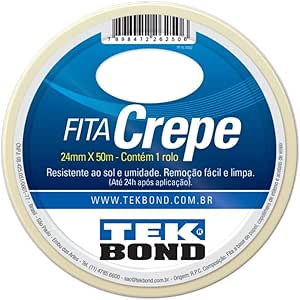 Fita Crepe Tekbond Branca 24mm x 50m