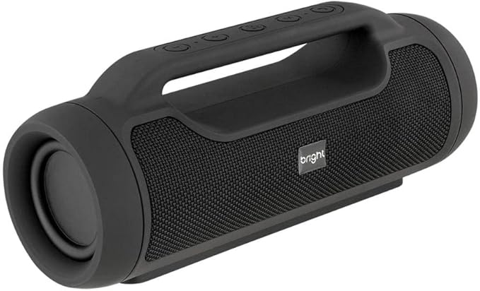 Caixa de Som Bluetooth 5.0 C03 Bright Preta com USB e R&aacute;dio FM