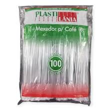 Mexedor para Caf&eacute; Plastil&acirc;nia Cristal Transparente 7,5 cm Descart&aacute;vel com 100 Unidades