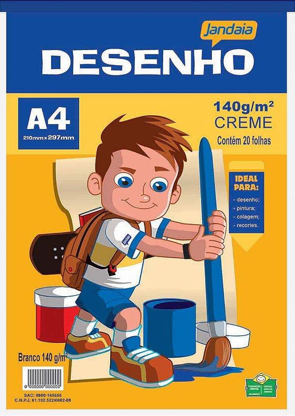 Bloco Desenho Creme A4 140g Jandaia