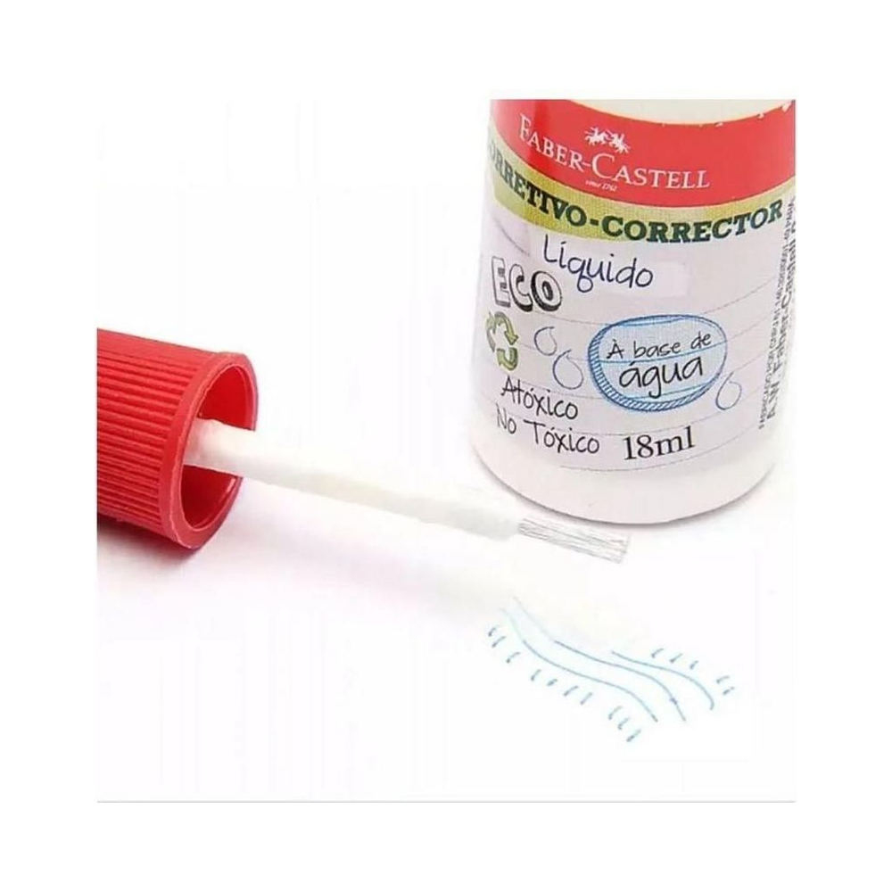 Corretivo L&iacute;quido Eco Faber-Castell Branco 18ml