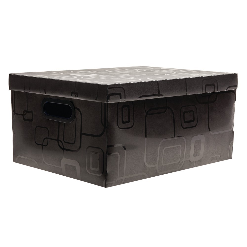 Caixa Organizadora Dello N&ordm;2 Preta 31x25x18.5cm