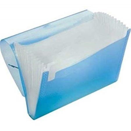 Pasta Sanfonada Kraft Porta-Cheque 31 Divis&otilde;es Golden Kraft Azul