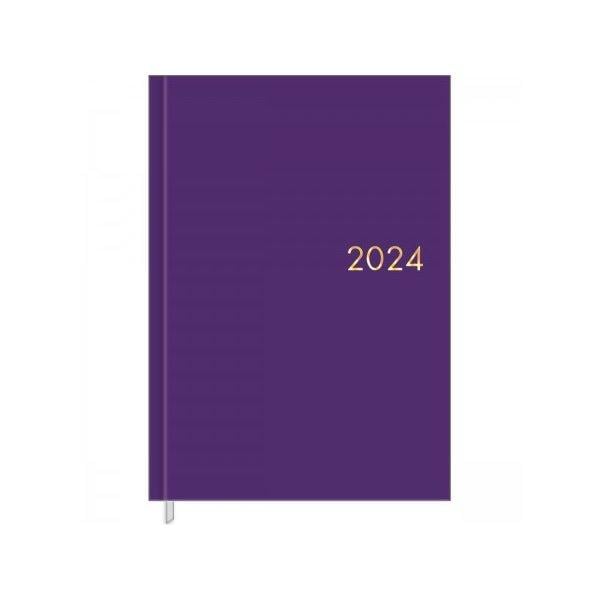 Agenda 2024 com Pauta Tilibra Capa Roxa 176 folhas 134mm x 192mm