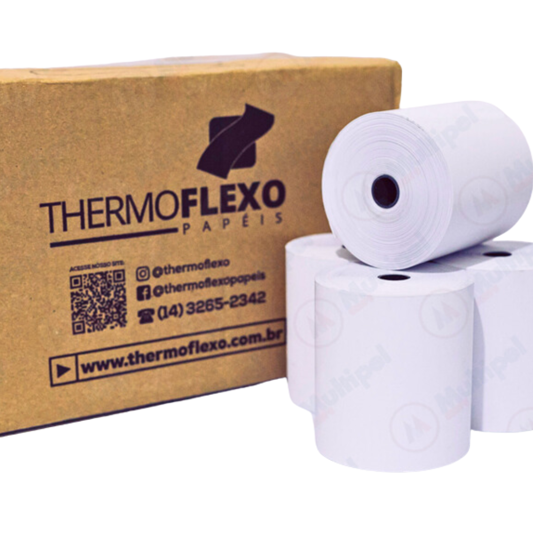 Bobina Termina Branca 80mmx40m ThermoFlexo 30 unidades