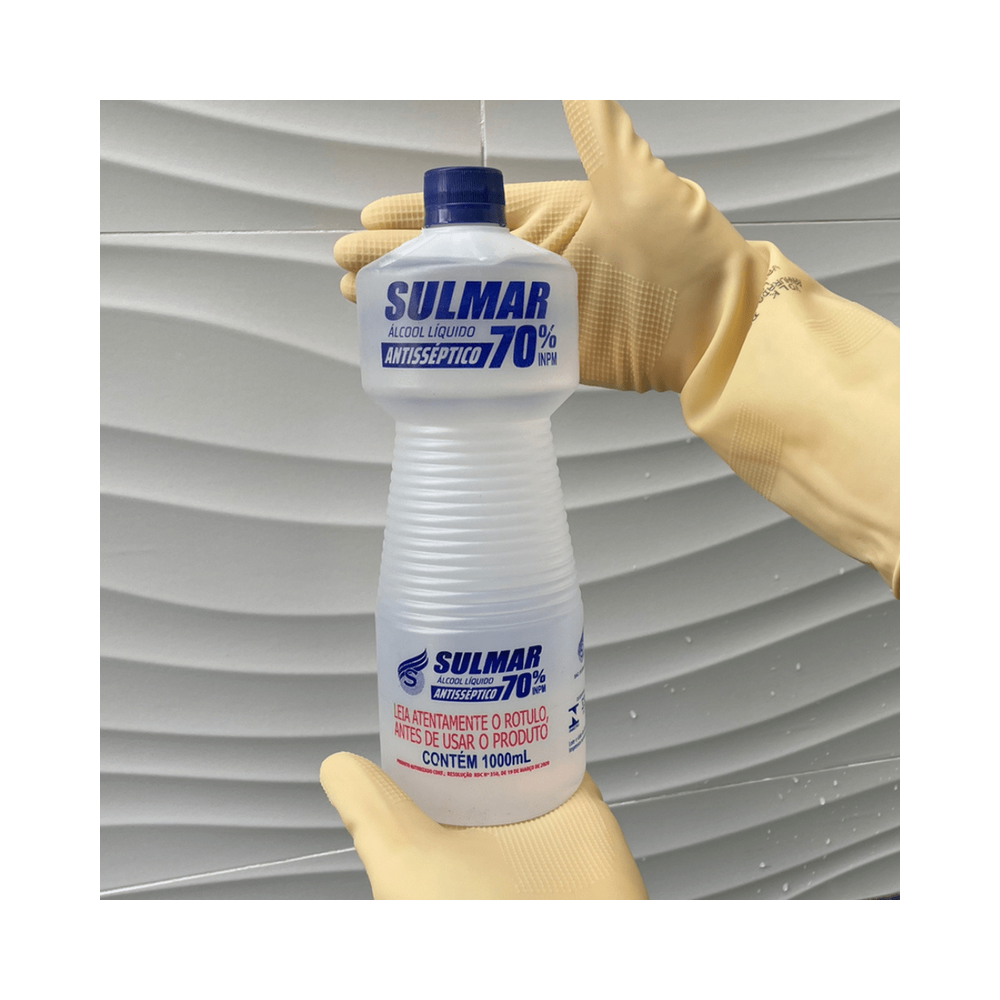 &Aacute;lcool L&iacute;quido 70&ordm; INPM Sulmar 1 litro