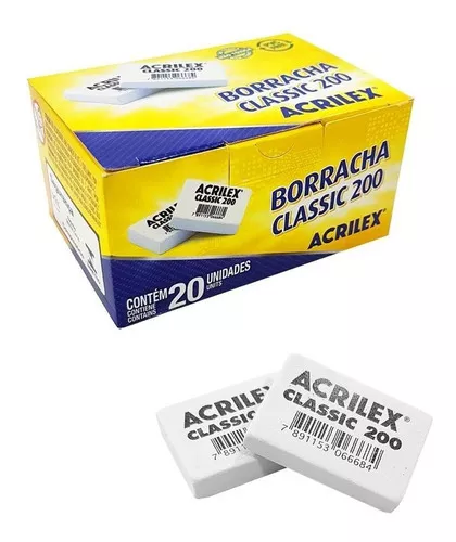 Borracha Branca Classic 200 Acrilex - 20 un