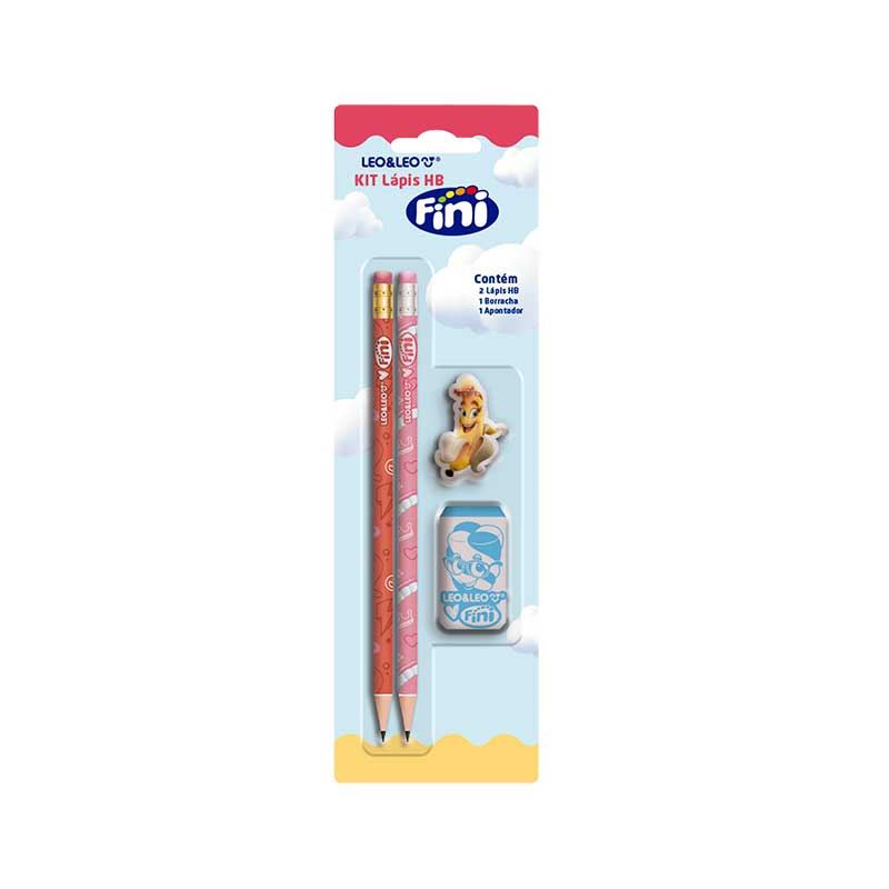 Kit Escolar Leo&Leo com 4 Pe&ccedil;as Fini