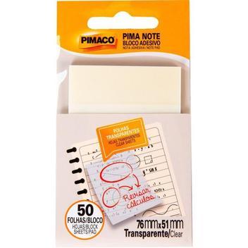 Bloco de Recado Autoadesivo Pimanote 76 mm x 51 50 fls. Transparente-Pimaco