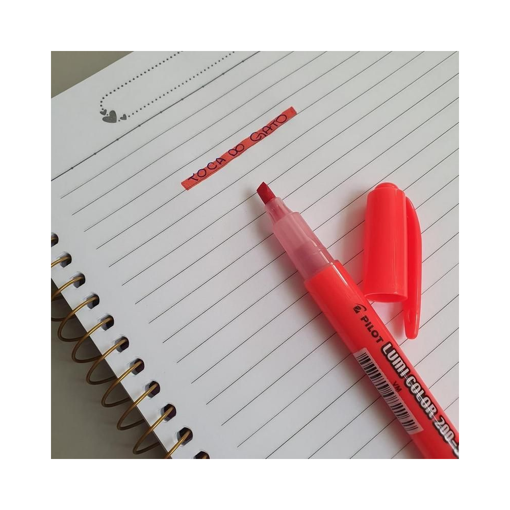 Marca Texto Hidrogr&aacute;fica Lumi Color Neon 200-SL Pilot Vermelha Unit&aacute;ria