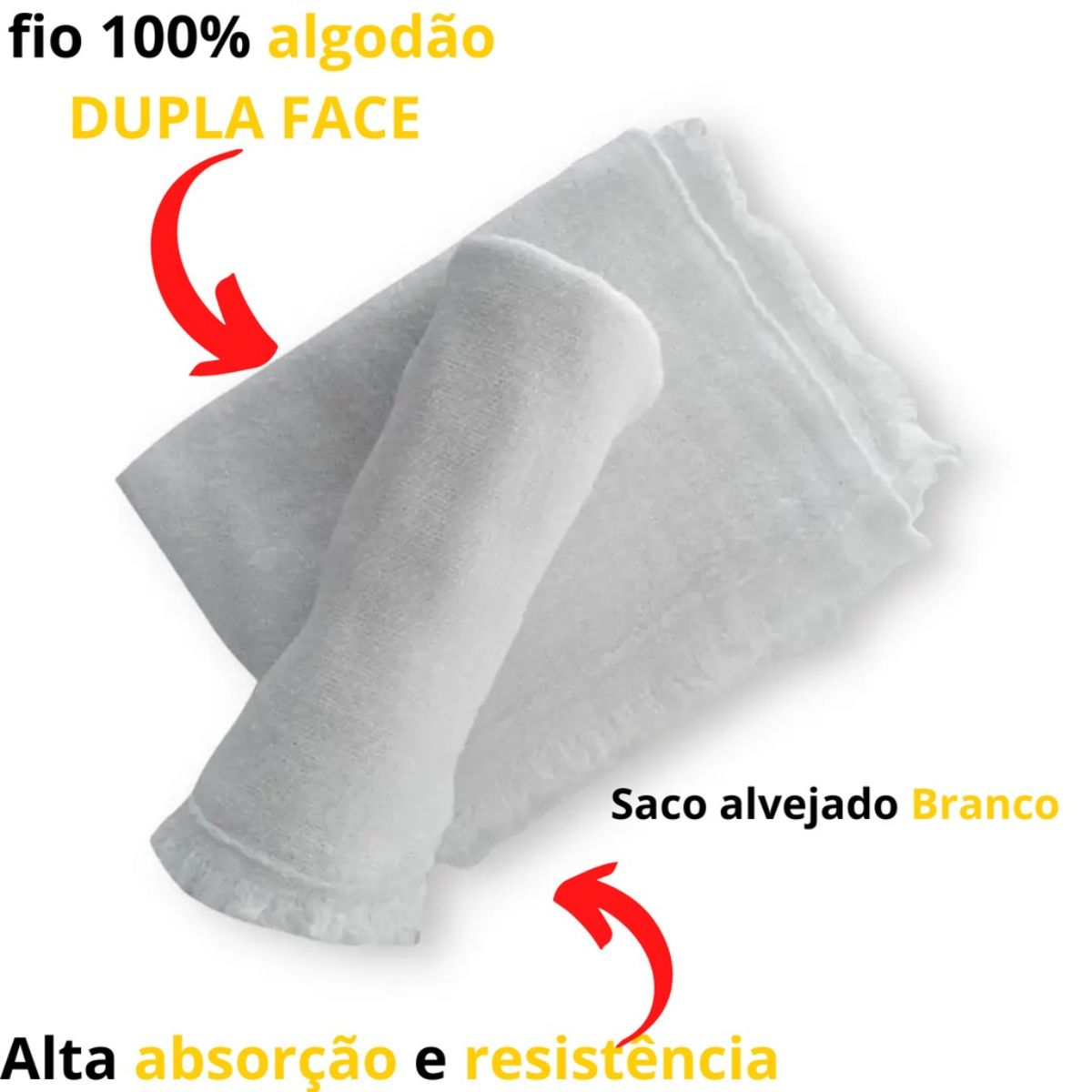 Pano de Ch&atilde;o Saco Alvejados 30x50cm MG