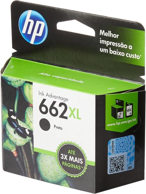 Cartucho Ink Advantage 662XL HP Preto 6.5ml