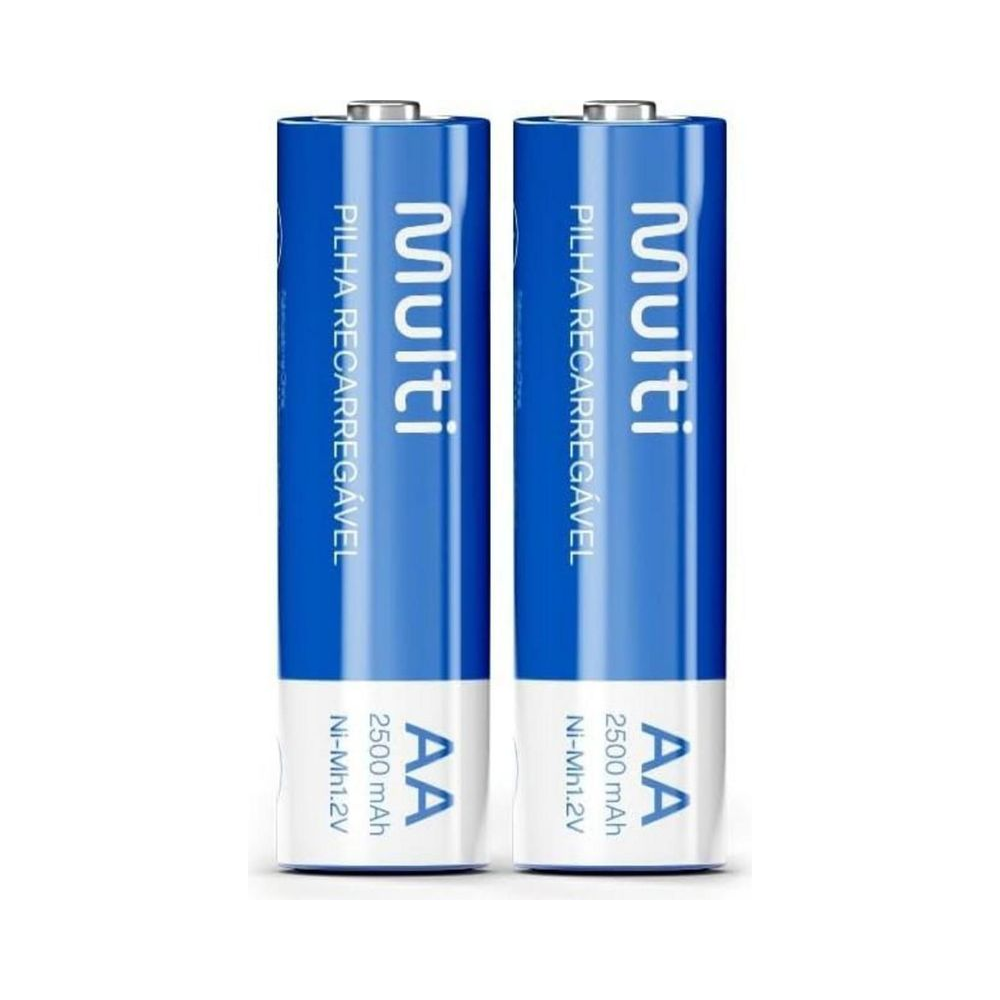 Pilhas Recarreg&aacute;veis Multi CB053 Multilaser AA 2500mAh 2 unidades