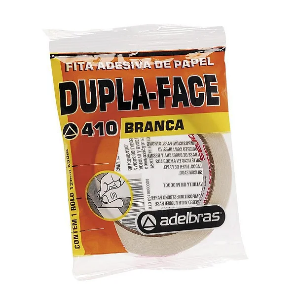 Fita Dupla Face Adelbras Flow-Pack 813000015 18mm x 30m Branco