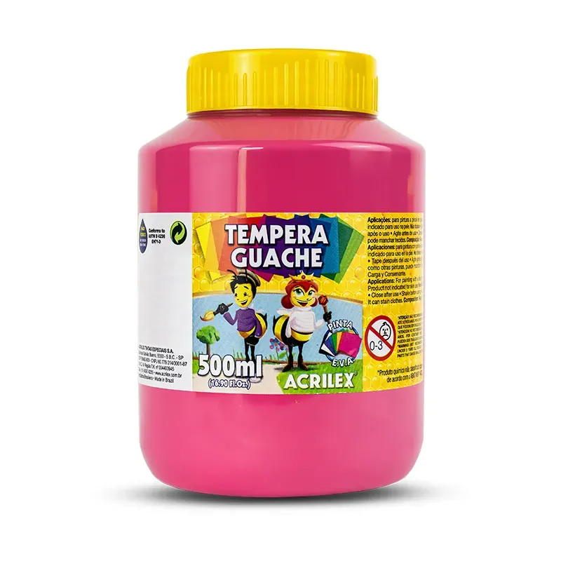 Tinta Guache 500ml Rosa Acrilex