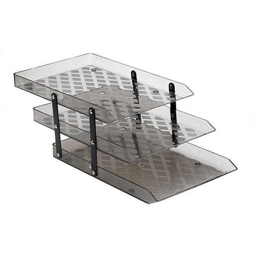 Caixa para Correspond&ecirc;ncia Tripla M&oacute;vel Maxcril Fum&ecirc; 37cm x 25.5cm x 10.6cm