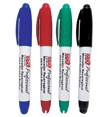 Marcador para Quadro Branco Recarregável Radex Vermelho