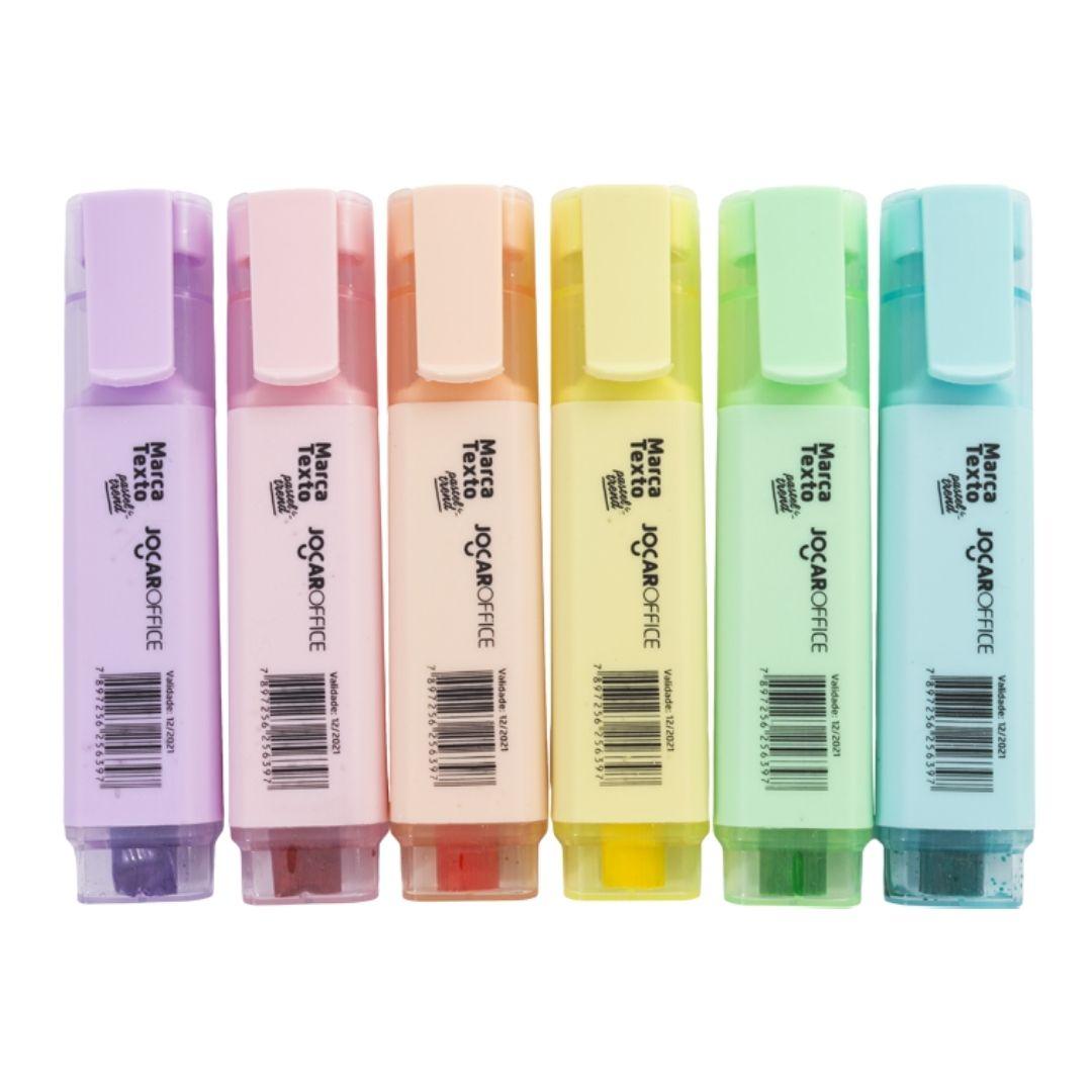 Marca Texto Pastel Trend Jocar Office Cores Past&eacute;is