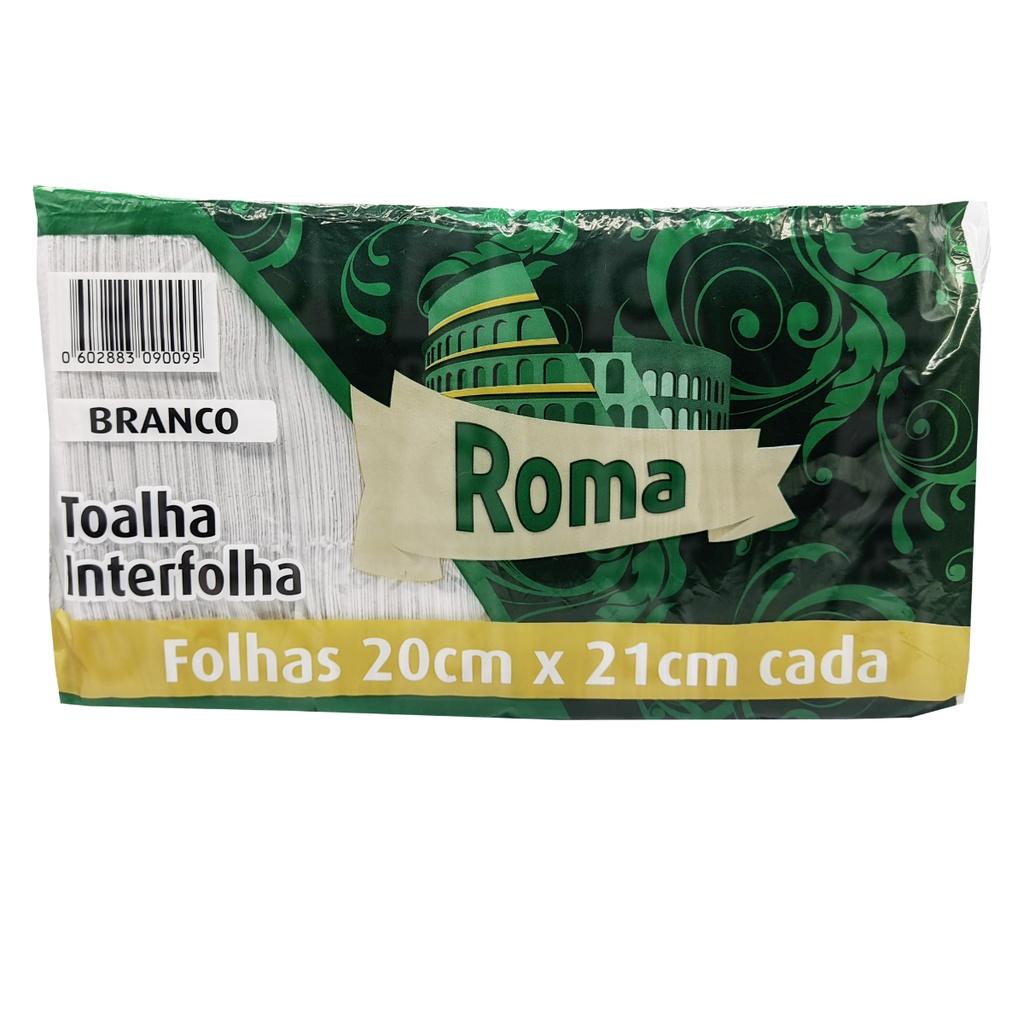 Toalha de Papel Interfolha 1000 folhas Luxo Roma 20cm x 21cm