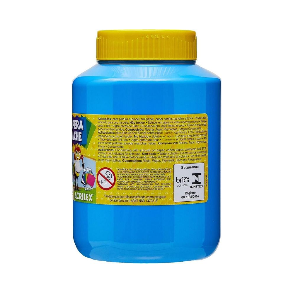 Tinta Guache 500ml Azul Celeste 503 Acrilex