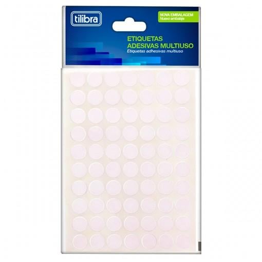 Etiqueta Adesiva Multiuso Redonda 19mm Transparente 210 Unidades Tilibra